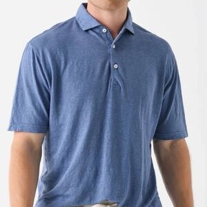 Peter Millar Blue Pearl Greystone Short Sleeve Polo MS24XK31 Golf